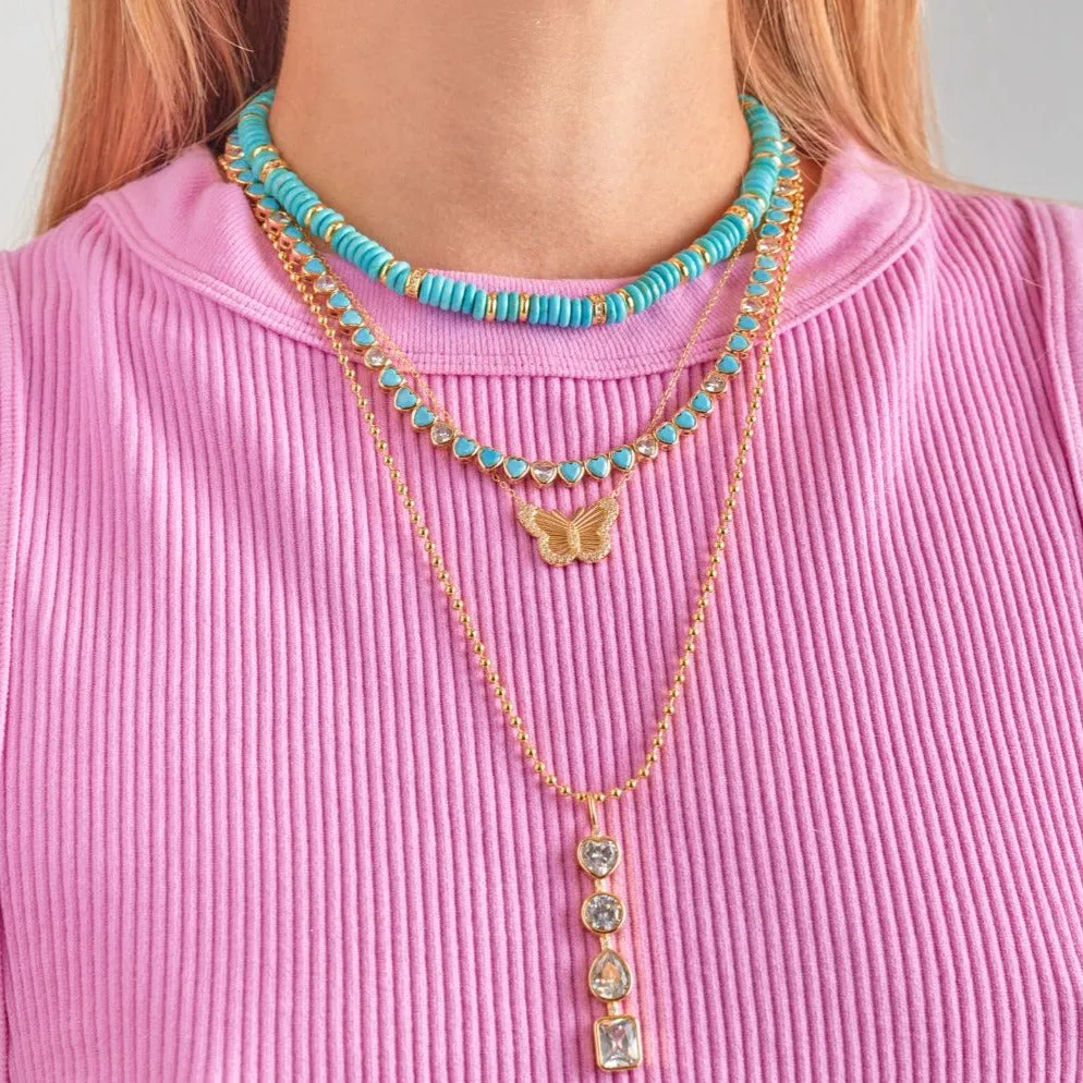 Colored Pukka Necklace