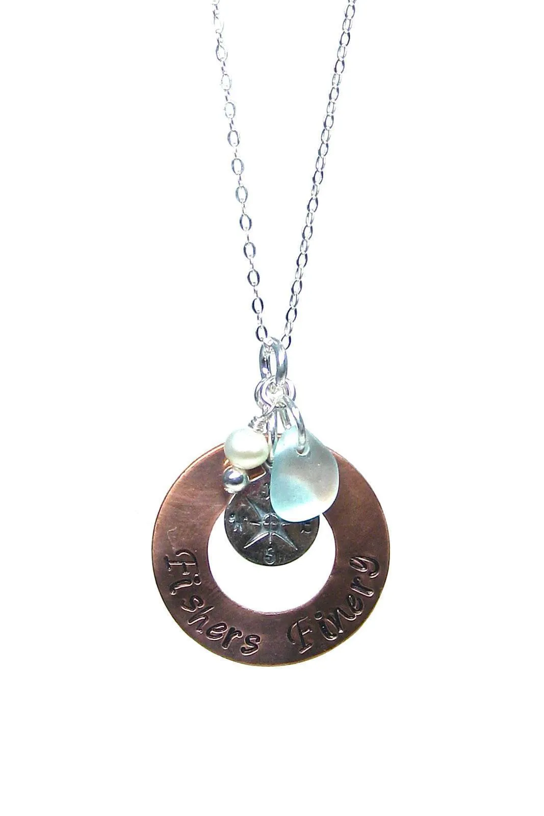 Compass Charm Necklace with Gift Box