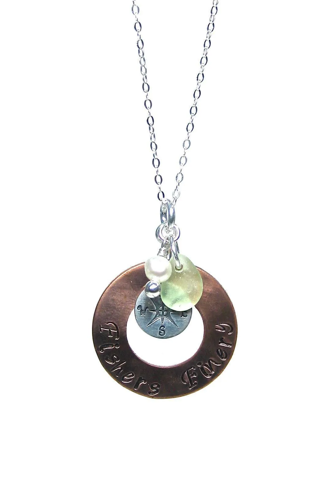 Compass Charm Necklace with Gift Box