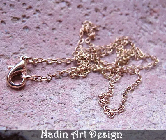 Copper Chain Necklace with Lobster Clasp