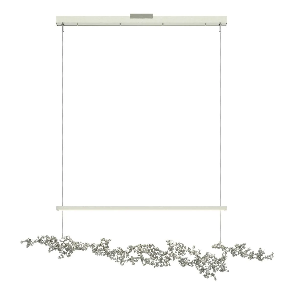 Coral 56 in. LED Linear Pendant Light Sterling finish