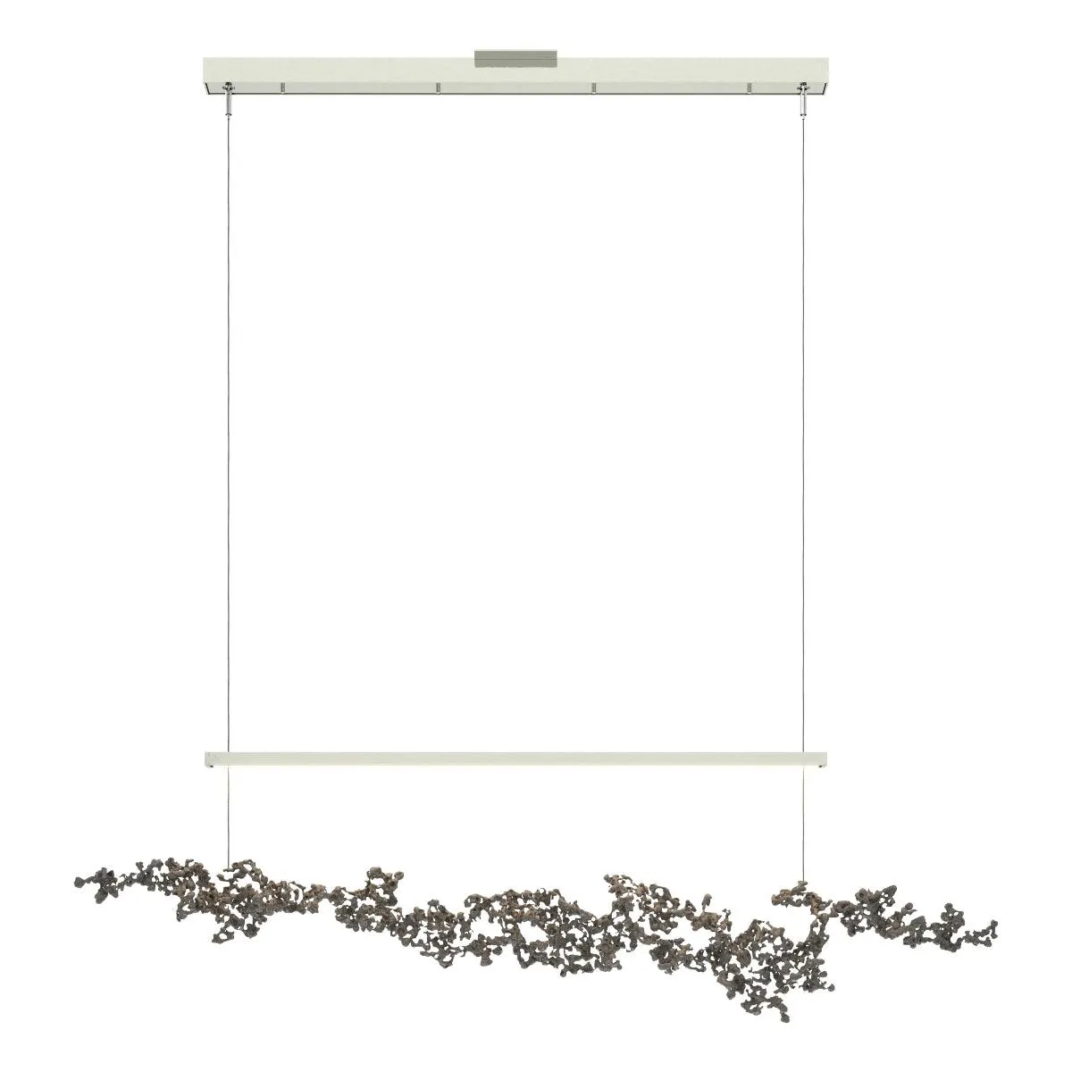 Coral 56 in. LED Linear Pendant Light Sterling finish