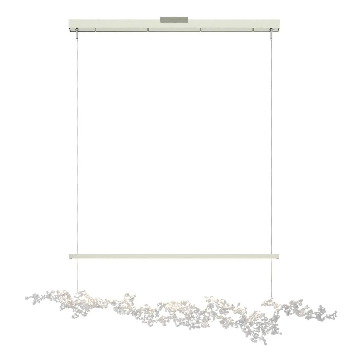 Coral 56 in. LED Linear Pendant Light Sterling finish