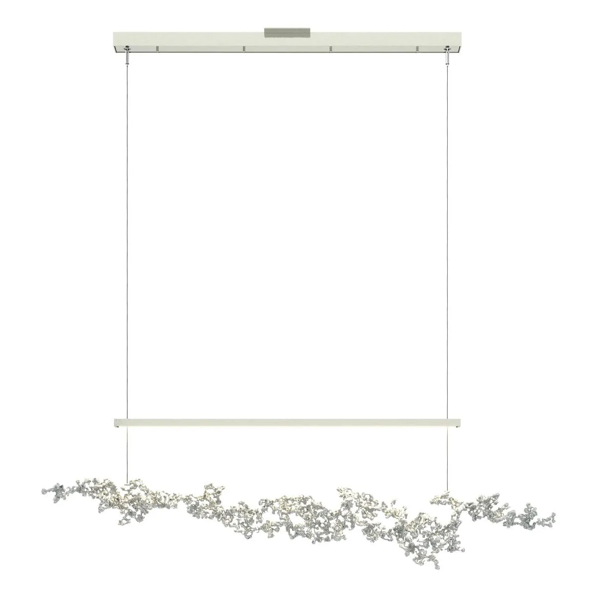 Coral 56 in. LED Linear Pendant Light Sterling finish