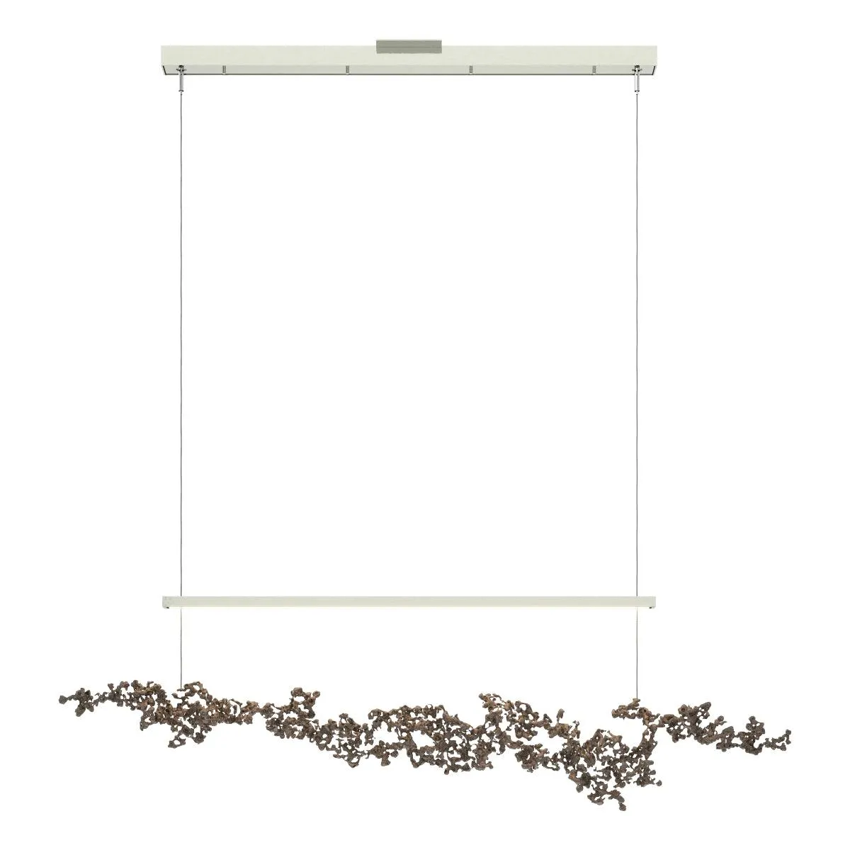 Coral 56 in. LED Linear Pendant Light Sterling finish