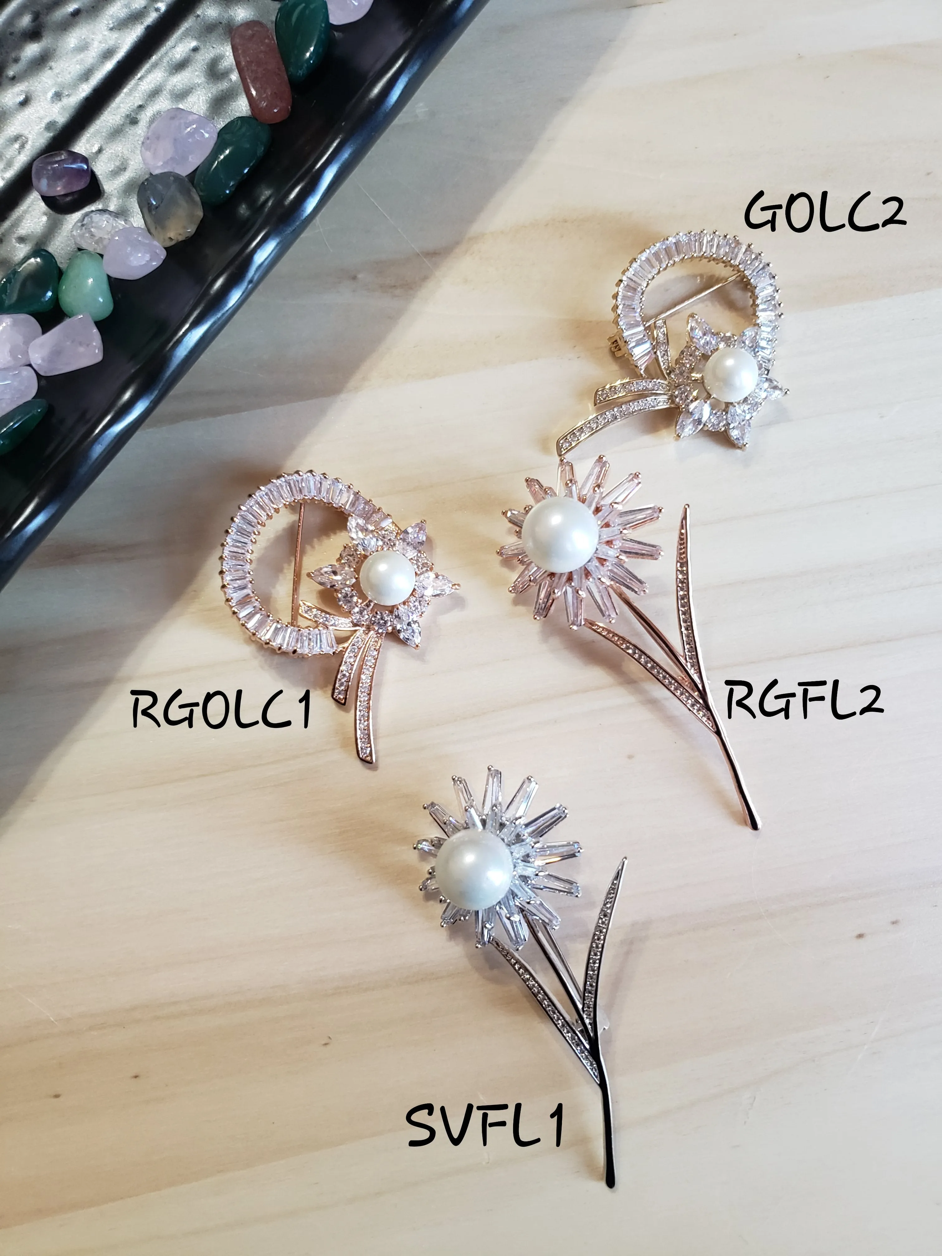 Cubic Zirconia Brooches 4 Styles To Choose From