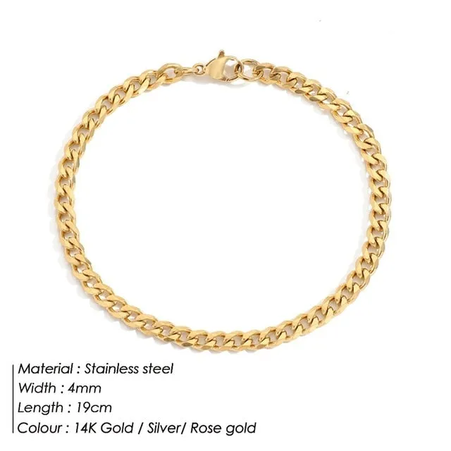 Curb Chain Stainless Steel Bracelet