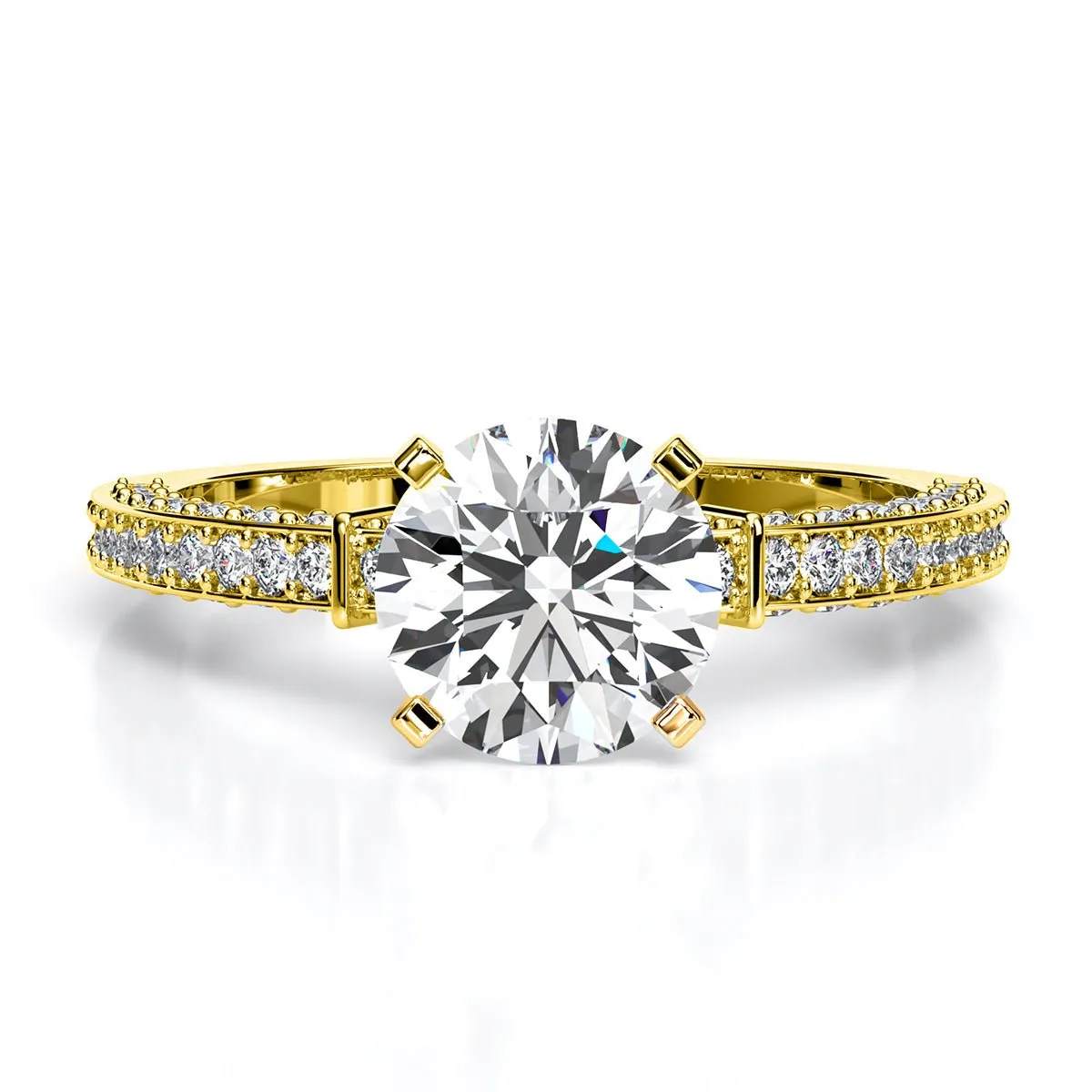 Daphne - GIA Natural Round Diamond Engagement Ring