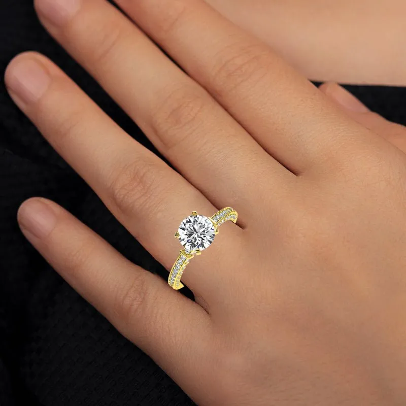 Daphne - GIA Natural Round Diamond Engagement Ring