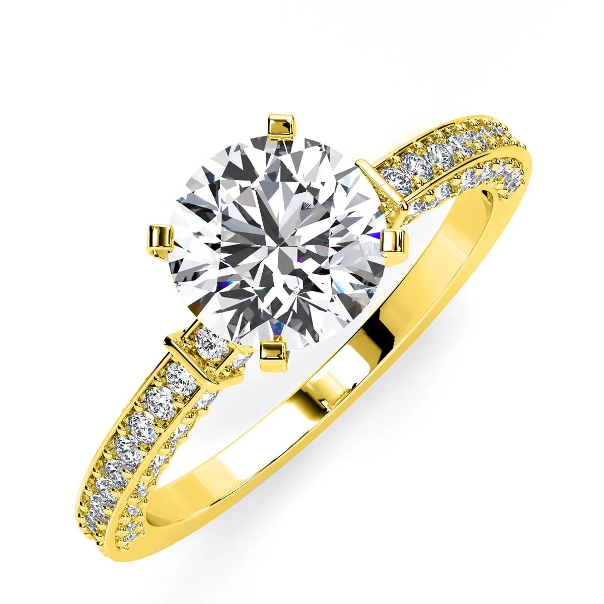 Daphne - GIA Natural Round Diamond Engagement Ring