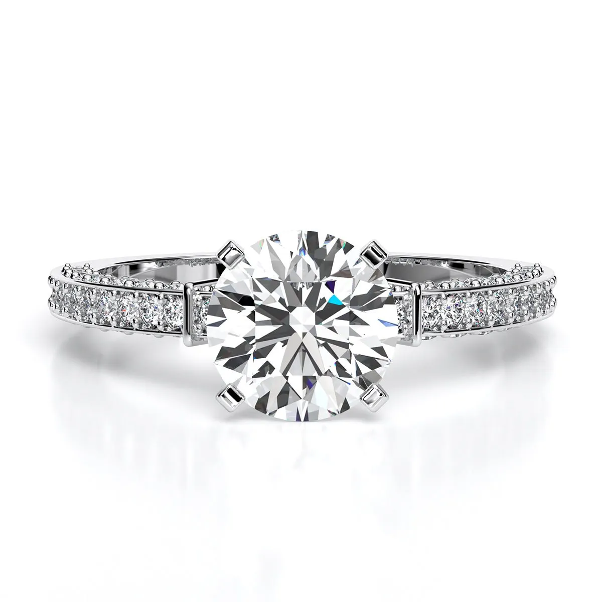 Daphne - GIA Natural Round Diamond Engagement Ring