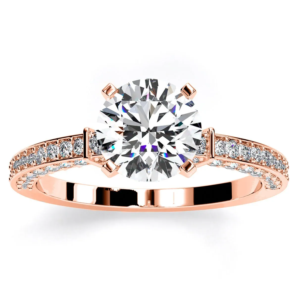 Daphne - GIA Natural Round Diamond Engagement Ring