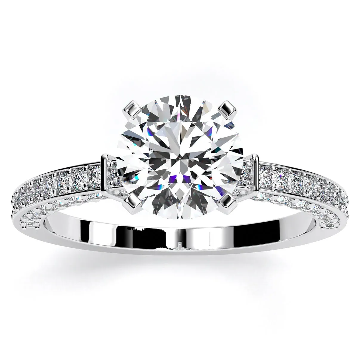 Daphne - GIA Natural Round Diamond Engagement Ring