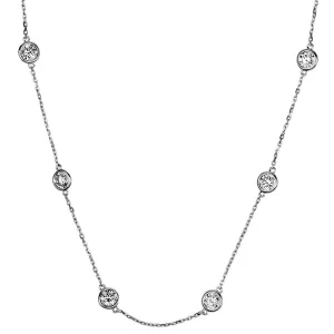 David Weisz 18k White Gold Diamond-By-The-Yard Necklace