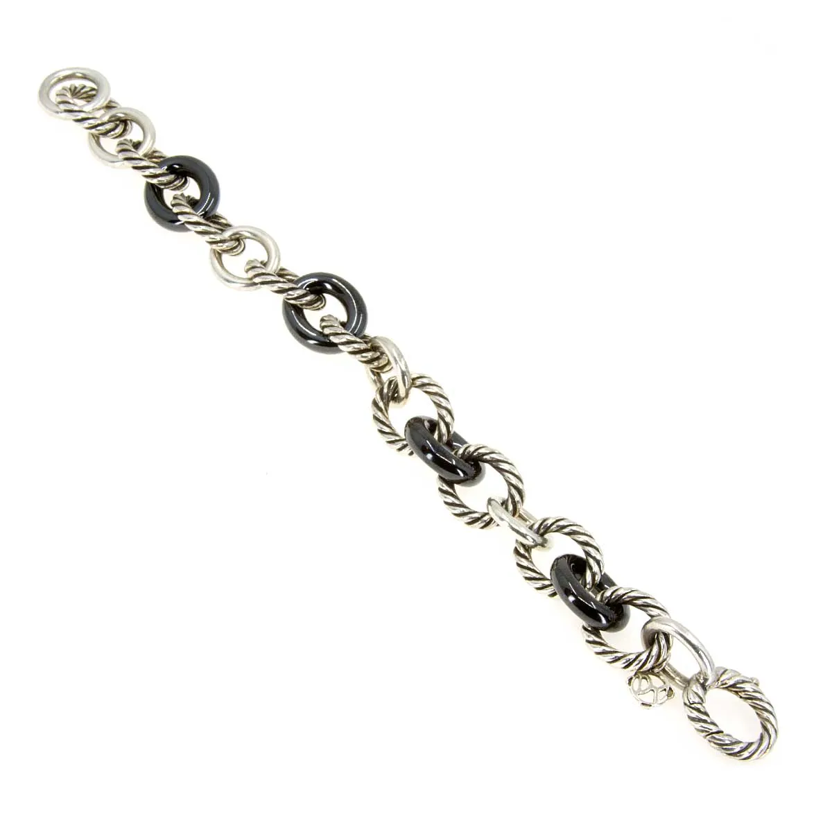 David Yurman Oval Link Black Ceramic Bracelet