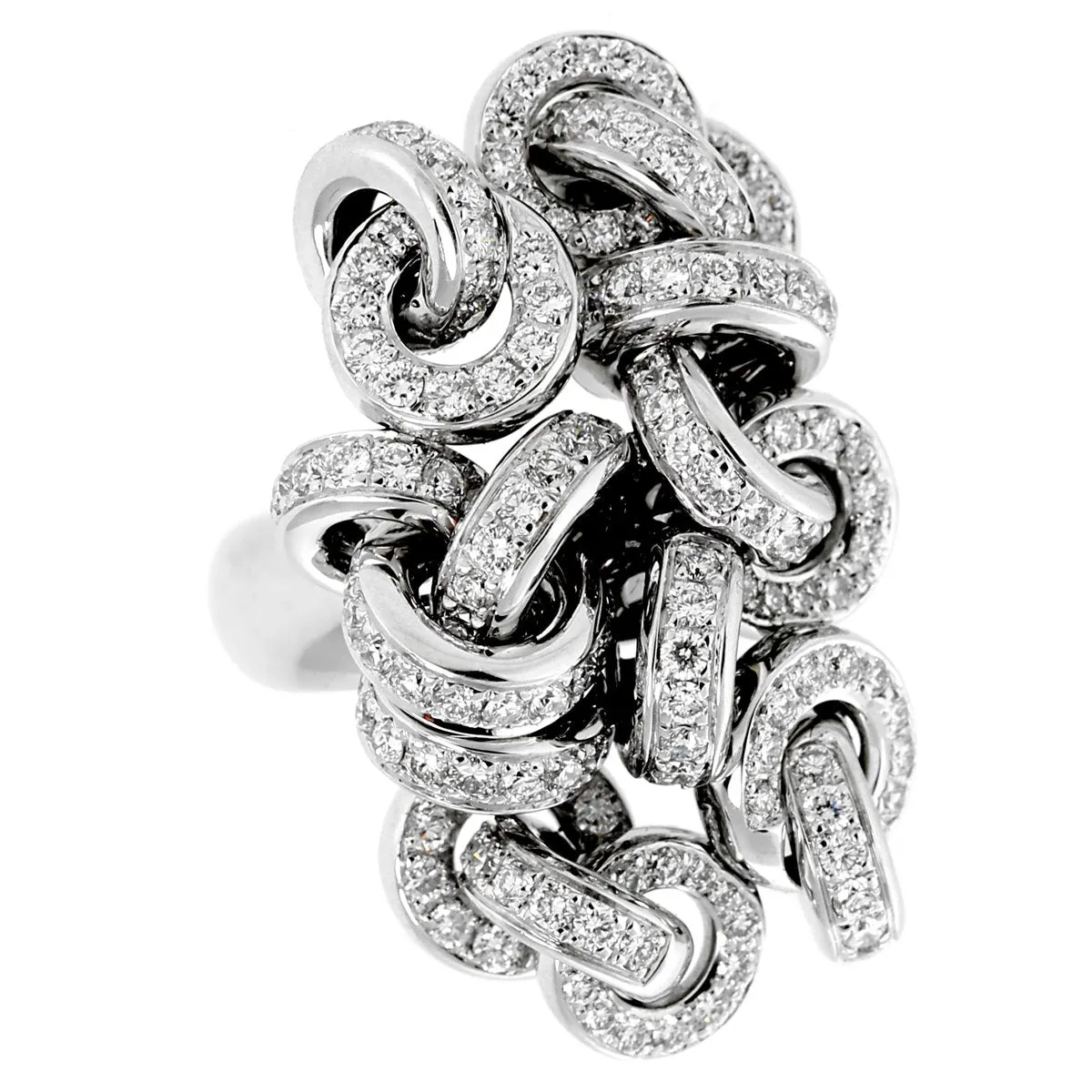 De Grisogono Diamond Cocktail 18k White Gold Ring