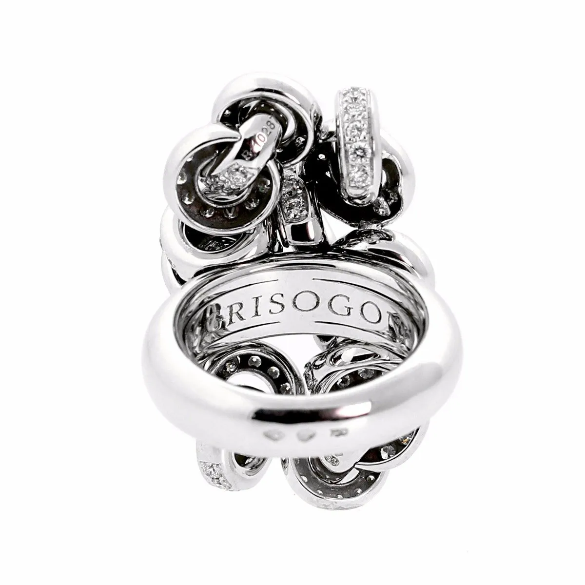 De Grisogono Diamond Cocktail 18k White Gold Ring