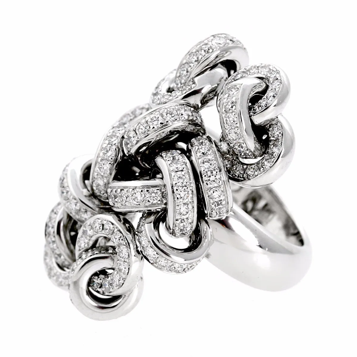 De Grisogono Diamond Cocktail 18k White Gold Ring