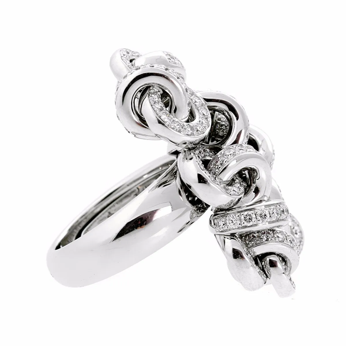 De Grisogono Diamond Cocktail 18k White Gold Ring