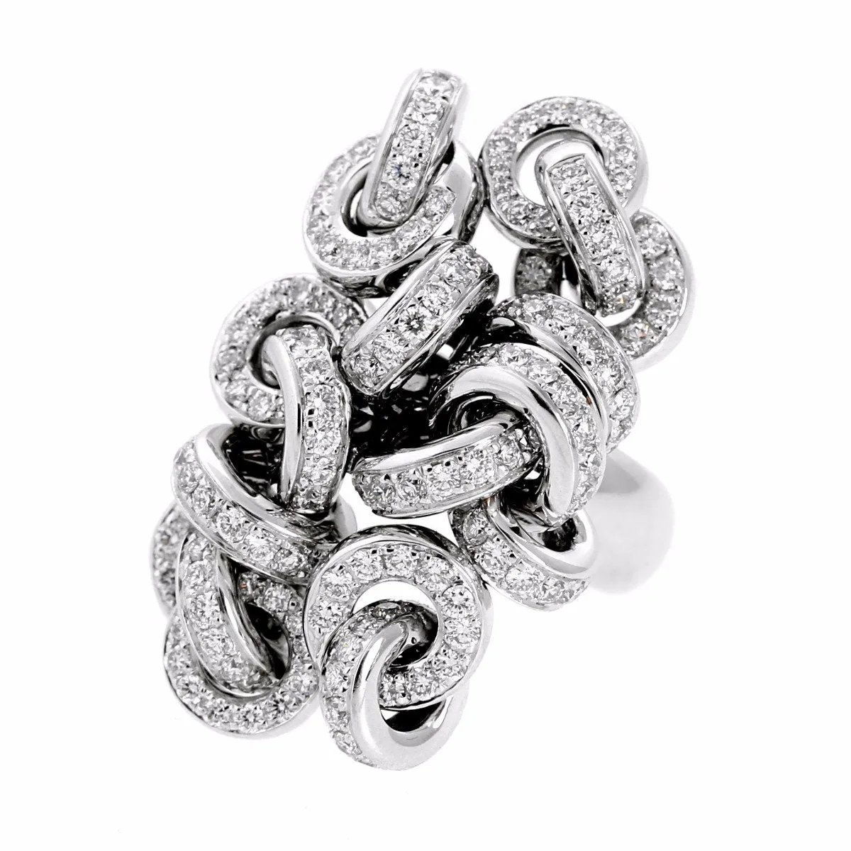 De Grisogono Diamond Cocktail 18k White Gold Ring