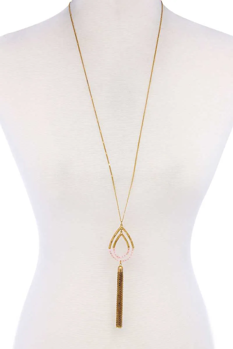 Designer Chic Tassel Pendant Necklace