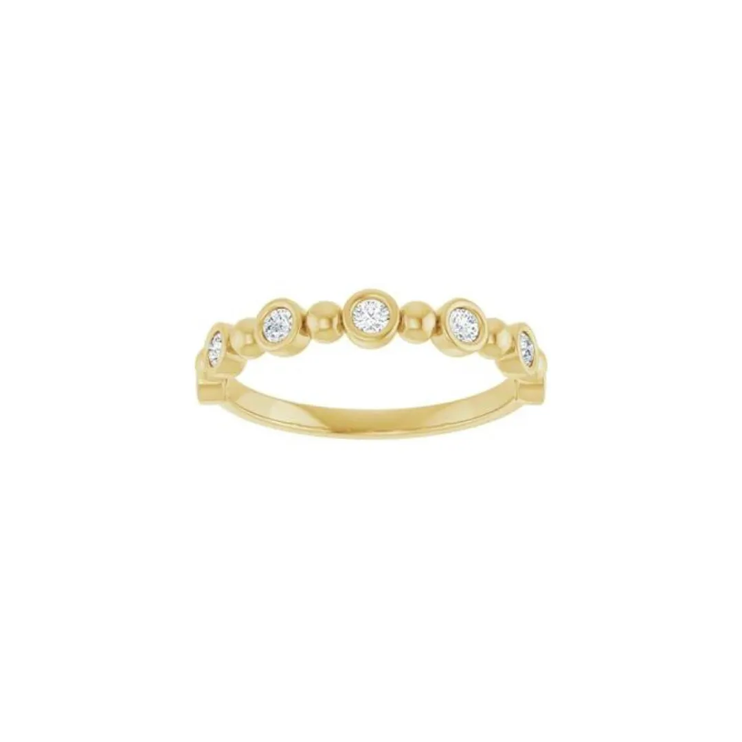 Diamond Bezel Bubble Ring