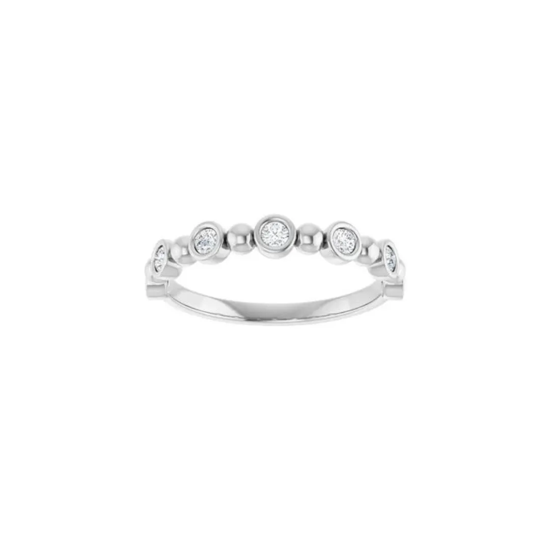 Diamond Bezel Bubble Ring