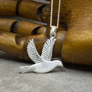 Doves Grace, Sterling Silver Dove Of Peace Pendant.