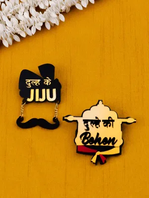 Dulhe/Dulhan ke Jjiu   Dulhe/Dulhan ki Behen Brooch Set of 2