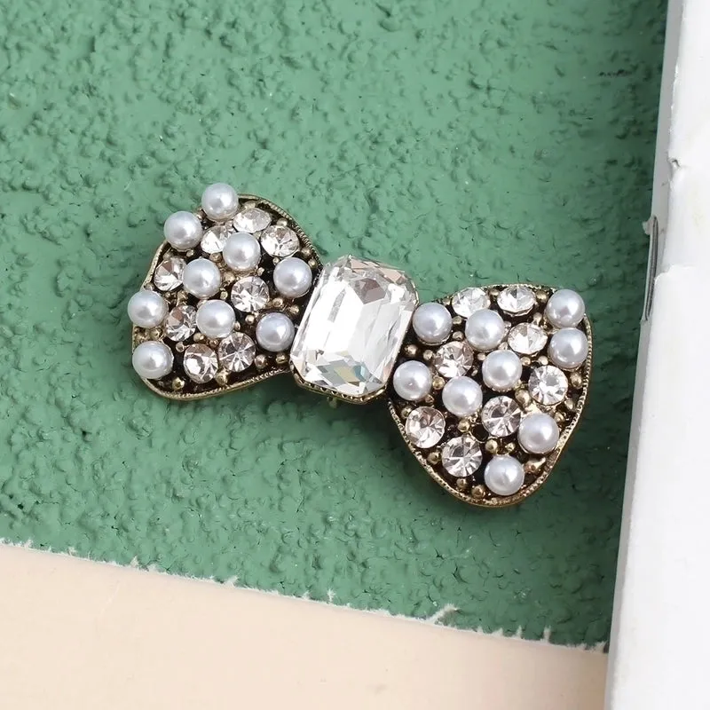 Elegant Bow Knot Alloy Inlay Crystal Rhinestones Women's Brooches