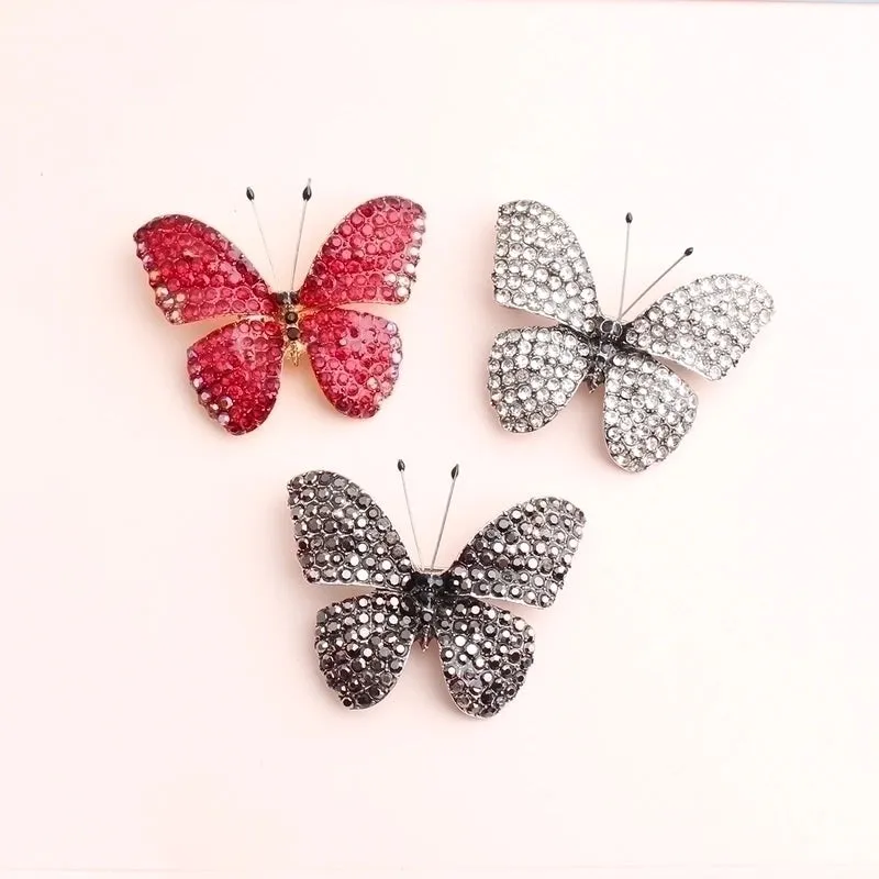 Elegant Butterfly Alloy Inlay Alloy Unisex Brooches