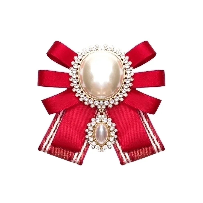 Elegant Pin Bow Knot Alloy Ribbon Plating Inlay Artificial Pearls Artificial Diamond Women's Brooches