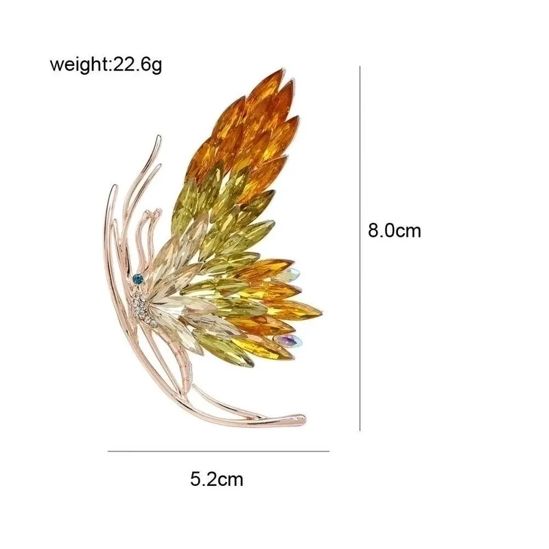 Elegant Pin Butterfly Alloy Rhinestone Unisex Brooches