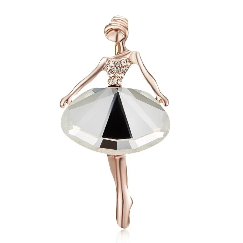 Elegant Pin Human Alloy Plating Rhinestones Women'S Brooches