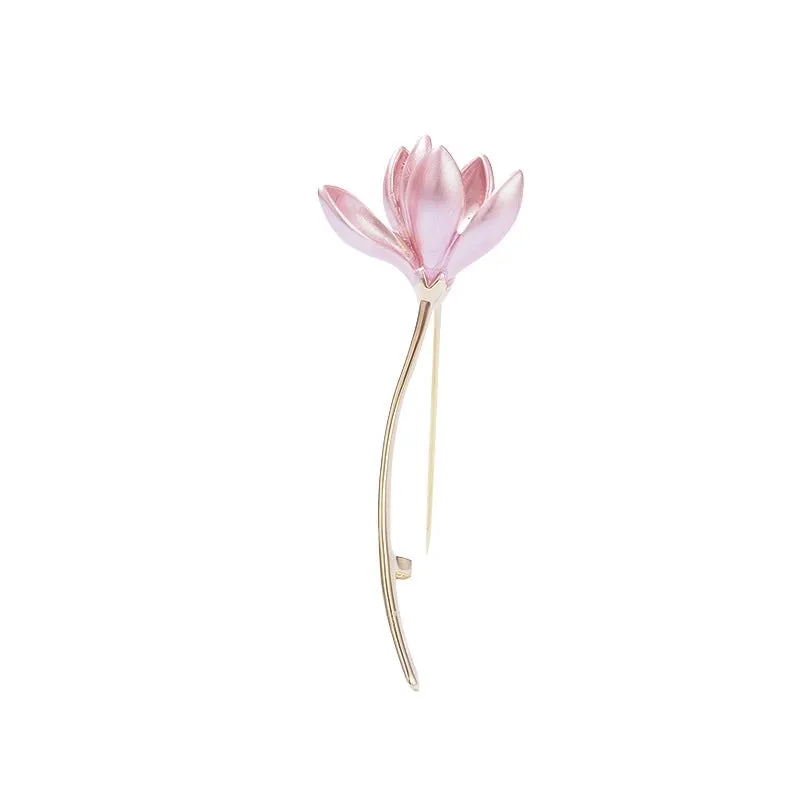 Elegant Simple Style Pin Rose Flower Alloy Plating Women's Brooches