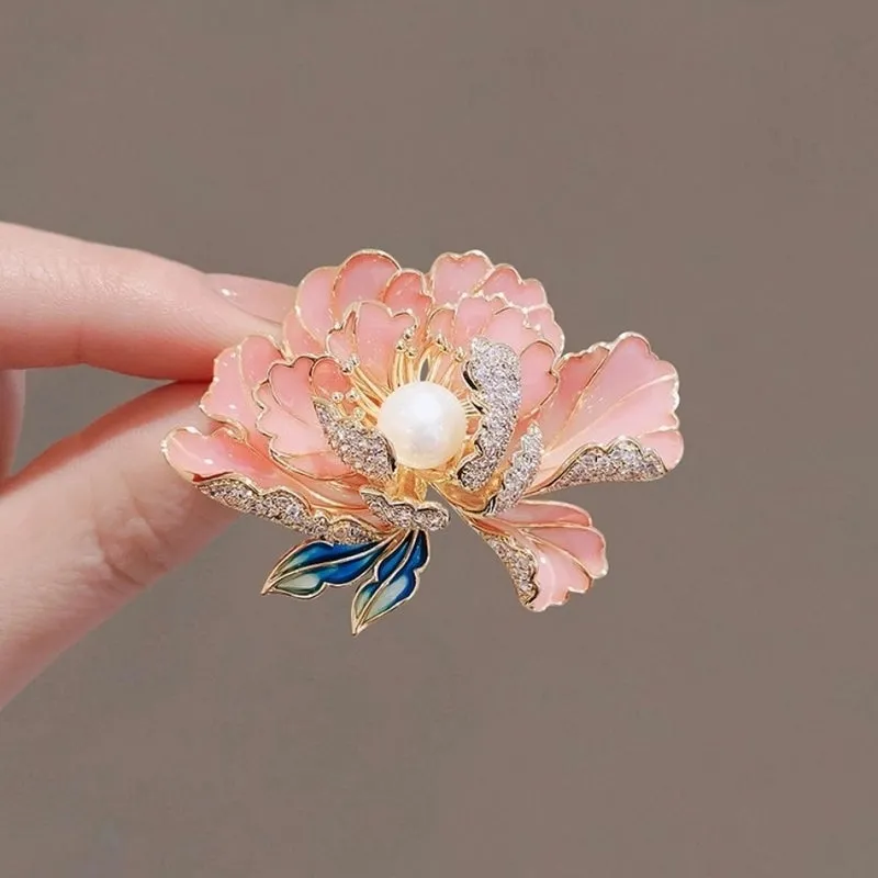 Elegant Simple Style Pin Rose Flower Alloy Plating Women's Brooches