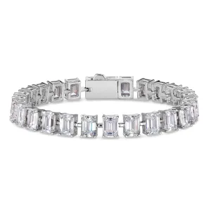 Emerald Cut 27 Carat Diamond Crystalline Bracelet