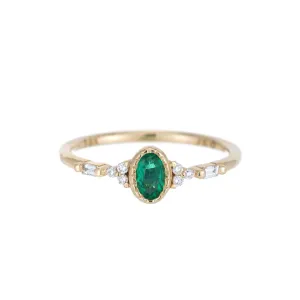 Emerald Oval Poeme Ring