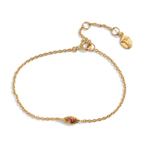 Evil Eye Bracelet, Ruby, Gold