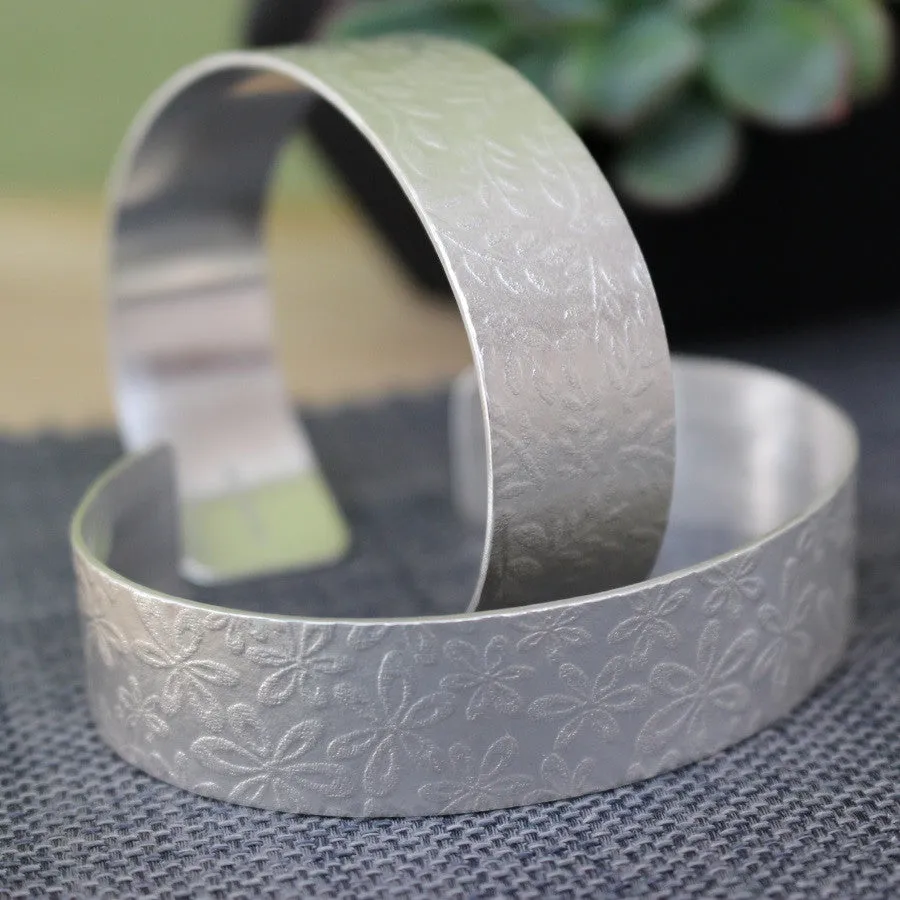 Floral Silver Cuff