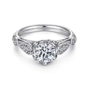 Gabriel & Co. "Jaelyn" Victorian Style Diamond Engagement Ring