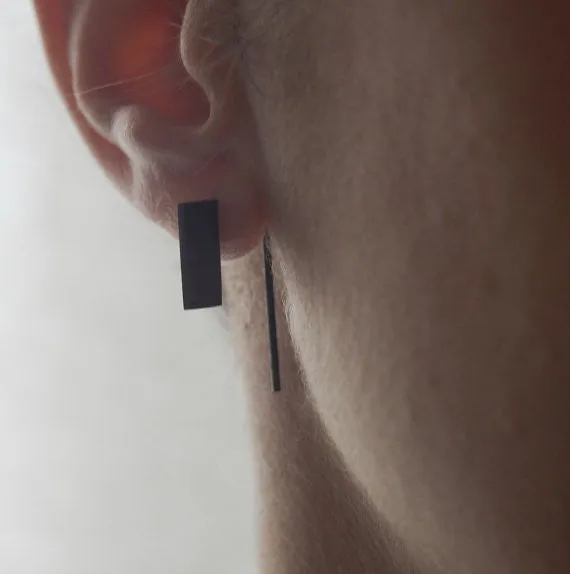 Geometric rectangle earrings N°14