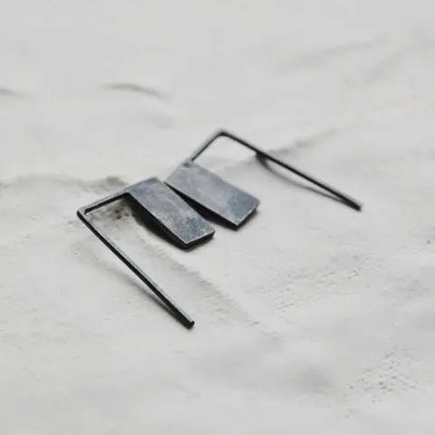 Geometric rectangle earrings N°14