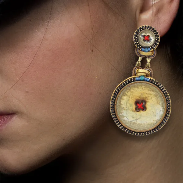 Giulia Impressive Button Earrings