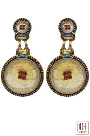 Giulia Impressive Button Earrings