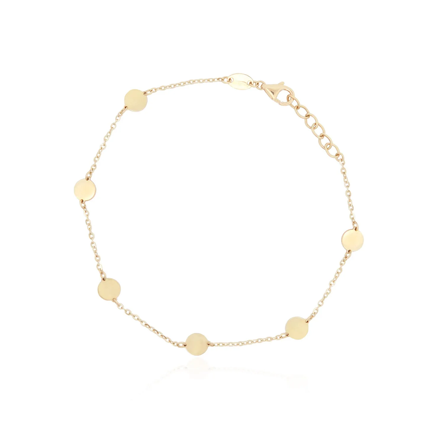 Gold Disc Chain Bracelet