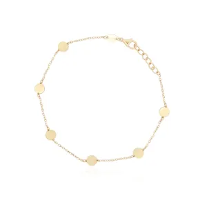 Gold Disc Chain Bracelet