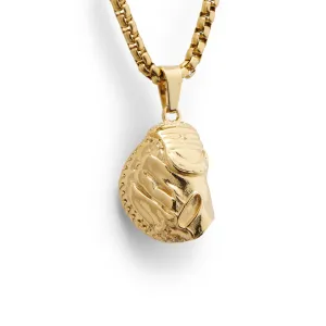 Gold Stainless Catchers Mitt Pendant