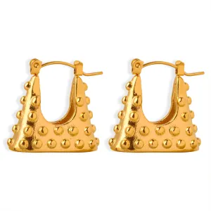 Golden Geometric Bag Earrings - Everyday Genie Collection