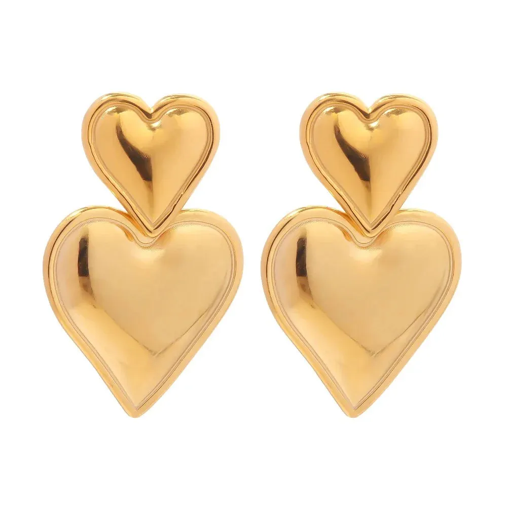 Golden Heart Earrings